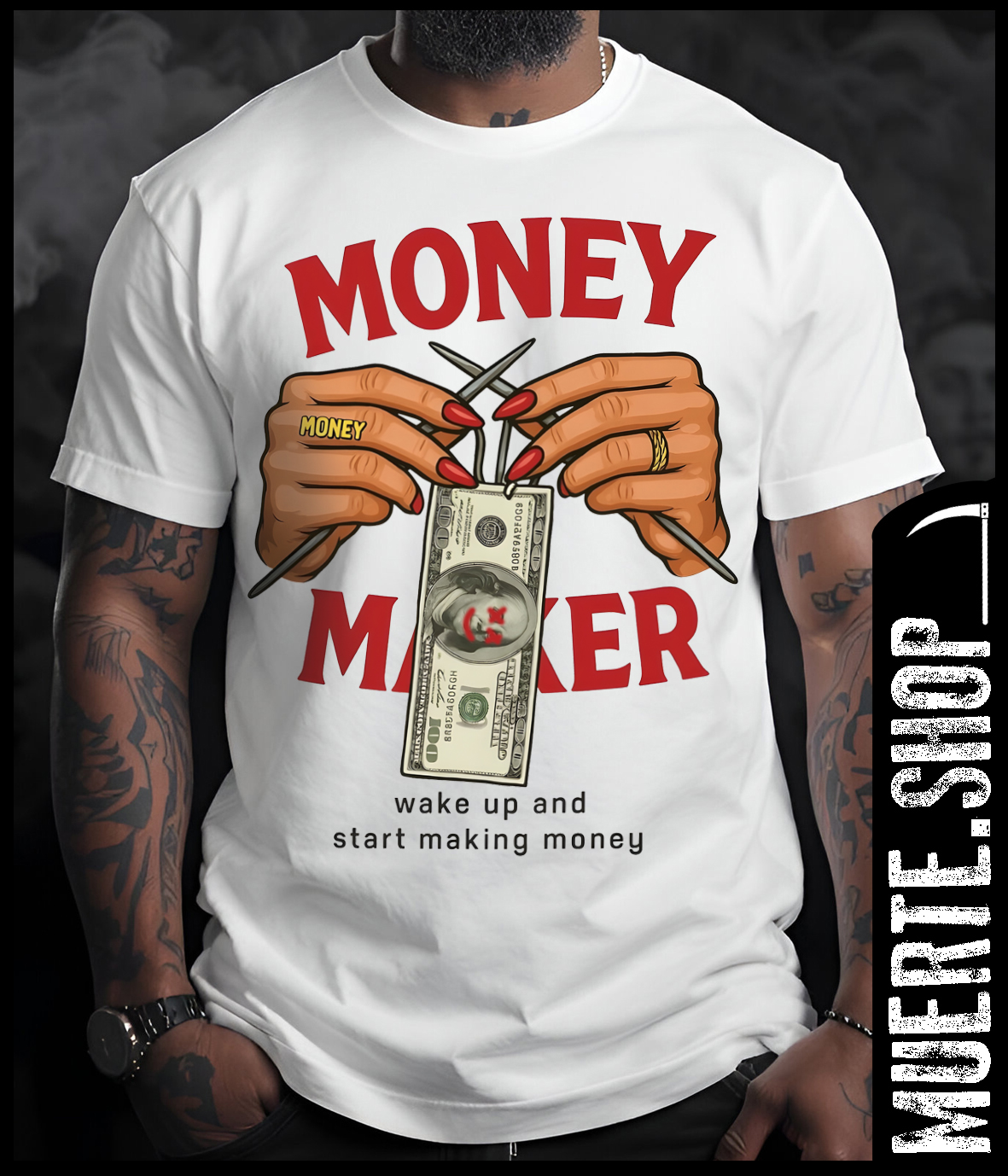 Тениска MONEY MAKER RED с щампа Тениска MONEY MAKER RED с щампа